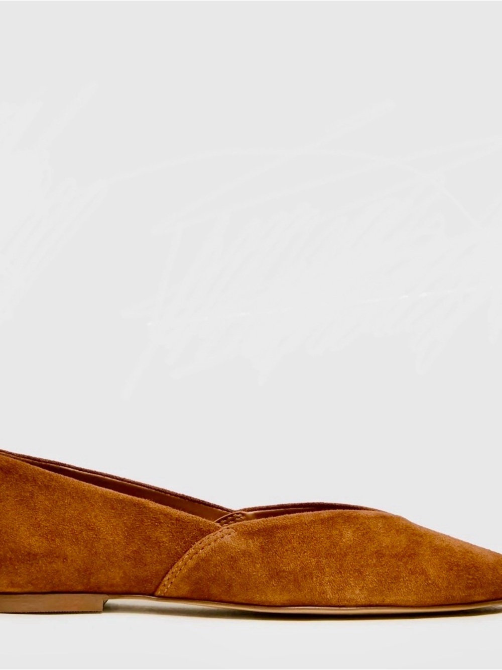 Steve Madden TOVI Suede Pointed Toe Flats in Tan Brown